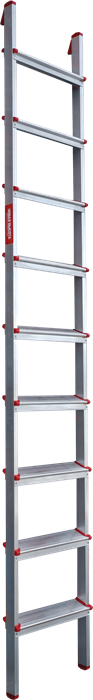 Профессиональная алюминиевая приставная лестница со ступенями 80 мм NV3170 - фото 16543