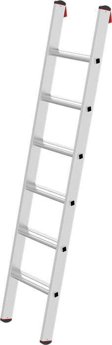 Профессиональная алюминиевая приставная лестница с развальцованными ступенями 80 мм NV3214 - фото 16710