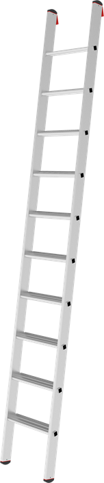 Индустриальная алюминиевая приставная лестница с развальцованными ступенями 80 мм NV5214 - фото 16854
