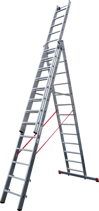Индустриальная алюминиевая трехсекционная лестница NV5230 - фото 17573