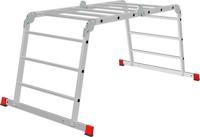 Профессиональная алюминиевая лестница-трансформер, ширина 800 мм NV3323 - фото 19249