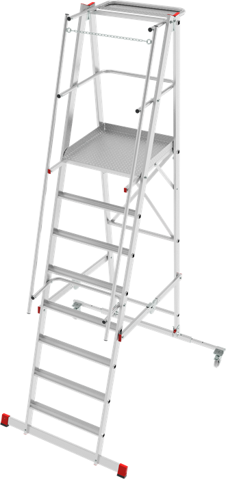 Индустриальная передвижная складная лестница-стремянка с платформой NV 5540 - фото 20065