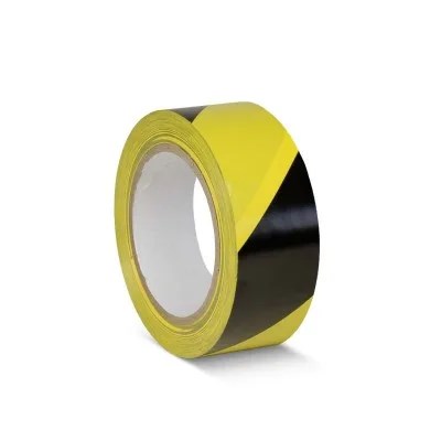ПВХ лента для разметки и маркировки, желто-черный цвет, 50мм х 22м - SAFETYSTEP - фото 21041