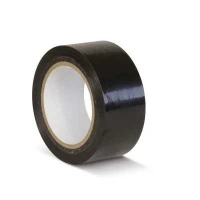 ПВХ лента для разметки и маркировки, черный цвет, 50мм х 22м, 150 мкр - SAFETYSTEP - фото 21074