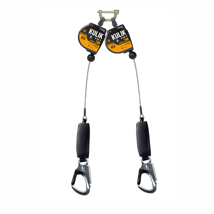 Средство защиты втягивающего типа, модель KULIK (двойной, малый алюм. карабин) HS-KUL01-2S