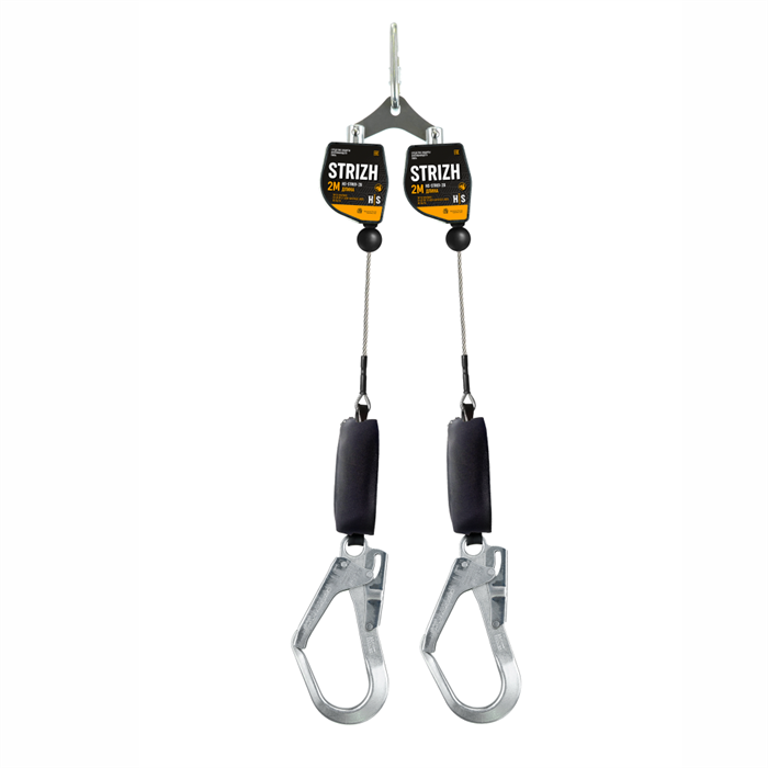 Средство защиты втягивающего типа модель STRIZH (двухплечевой, большой стальной карабин) HS-STR01-2B