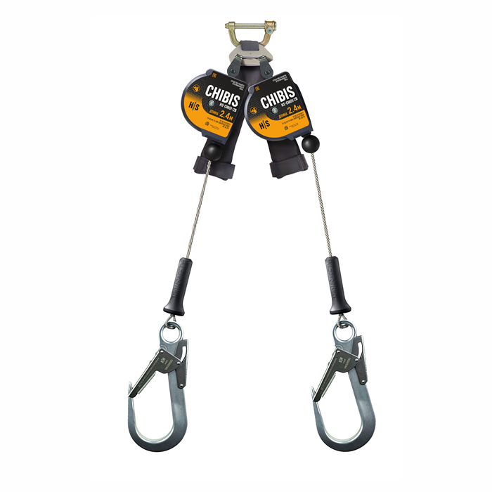 Средство защиты втягивающего типа, модель CHIBIS (двойной, большой алюм. карабин) HS-CHI01-2B