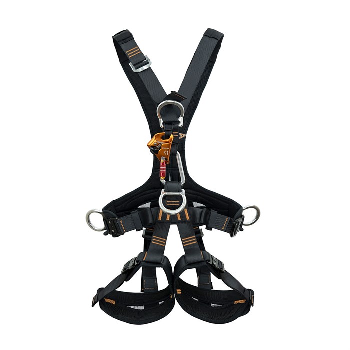 Страховочная привязь с интегрированным поясом для удержания и позиционирования, элементами крепления для работы в положении сидя модель PROMALP PRO
(для канатного доступа) HS-73C