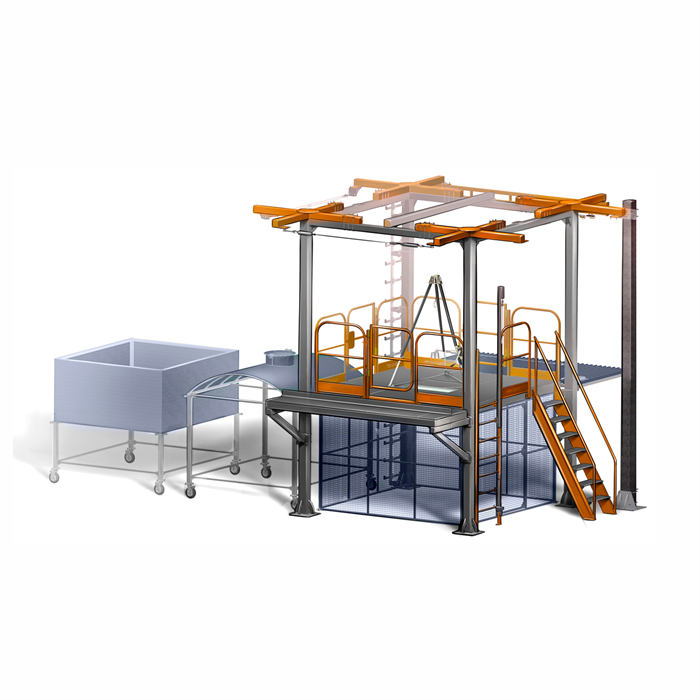 Учебно-тренировочный полигон для проведения обучения безопасным методам и приемам выполнения работ на высоте HS-POL1