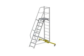 Компактная лестница с площадкой MEGAL ЛСПК с траверсой 0,82м