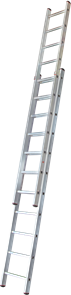 Индустриальная алюминиевая двухсекционная раздвижная лестница NV5260 артикул