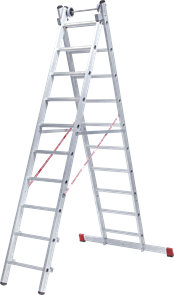 Индустриальная алюминиевая двухсекционная лестница NV5220