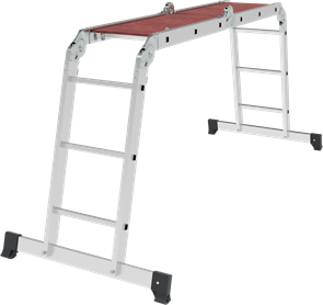 Лестница-трансформер алюминиевая с помостом, ширина 340 мм NV1330