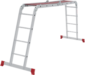 Лестница-трансформер алюминиевая с помостом, ширина 340 мм NV2330