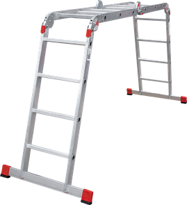 Профессиональная алюминиевая лестница-трансформер, ширина 400 мм NV3320