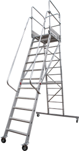 Лестница-стремянка разборная на колёсах с площадкой ВС-3,0 NV 8000068
