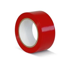 ПВХ лента для разметки и маркировки, красный цвет, 50мм х 22м, 150 мкр - SAFETYSTEP