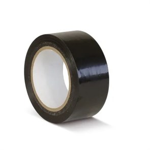ПВХ лента для разметки и маркировки, черный цвет, 50мм х 22м, 150 мкр - SAFETYSTEP