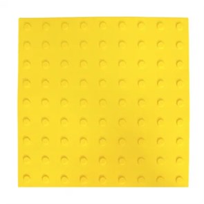 материал: ПУ (полиуретан), основание 1.5-2 мм тип тактильного указателя: конус / полоса / диагональ высота тактильного индикатора 4 мм цвета в наличии: желтый размер: 300х300 температура эксплуатации: -40 до +60 С Диагональные рифы - Для обозначения напра