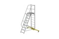 Компактная лестница с площадкой MEGAL ЛСПК с траверсой 0,82м - фото 15040