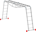 Лестница-трансформер алюминиевая усиленная с фермой, ширина 400 мм NV2321 - фото 19028