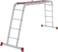 Лестница-трансформер алюминиевая с помостом, ширина 340 мм NV2330 - фото 19095