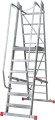 Лестница передвижная складная с винтовыми упорами с площадкой 1,7 м NV 8000043 - фото 19962