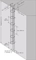 Стационарная одномаршевая лестница для зданий KRAUSE (алюминий) 5,60 м - фото 7282