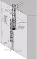 Стационарная многомаршевая лестница для оборудования KRAUSE (сталь) 11,76 м с переходами - фото 7839